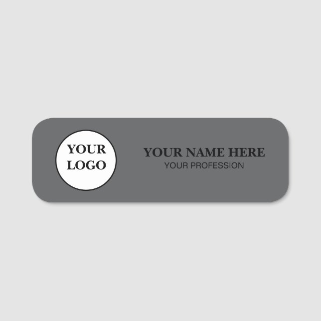 Elegant Custom Logo Employee Name Tag Namnbricka (Framsida)