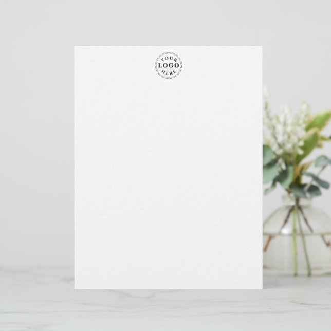 Elegant Custom Logo Mark Letterhead Chic Office Pa Brevhuvud (Stående Fram)