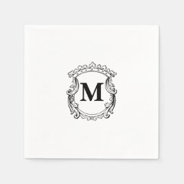 Elegant Custom Monogram Krön  Pappersservett