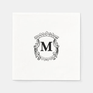 Elegant Custom Monogram Krön Pappersservett