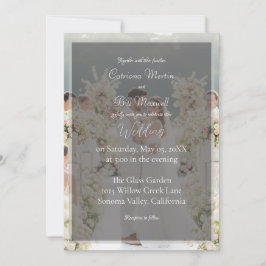 Elegant Custom Photo Wedding Invitation Inbjudningar