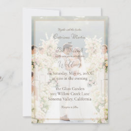 Elegant Custom Photo Wedding Invitation Inbjudningar