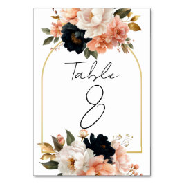 Elegant Customizable Floral Table Number Cards Bordsnummer