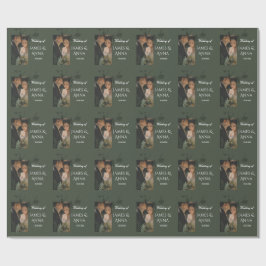 Elegant customizable olive green wedding  presentpapper