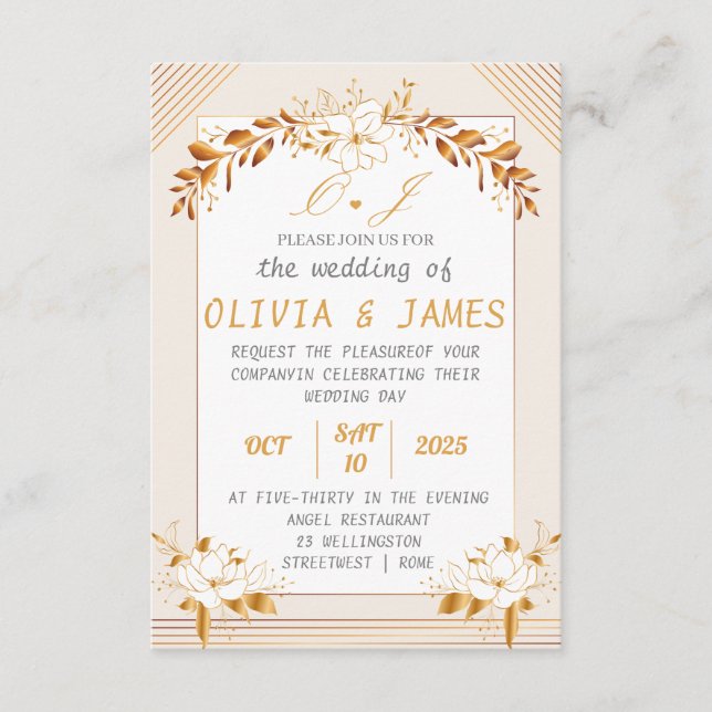 Elegant Customizable Wedding Enclosure Card Tilläggskort (Framsida)