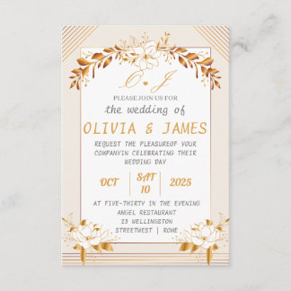 Elegant Customizable Wedding Enclosure Card Tilläggskort