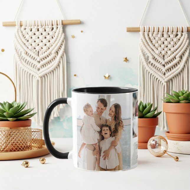 Elegant customized family collage mug mugg (Skapare uppladdad)