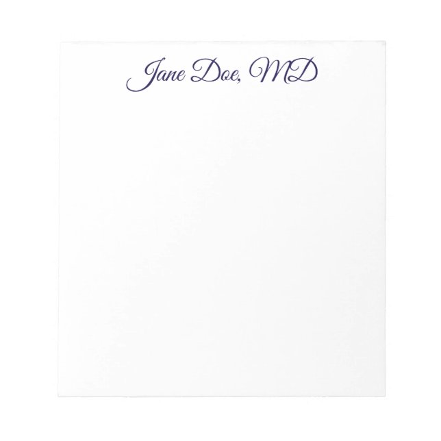 Elegant customized professional name notepad anteckningsblock (Framsida)