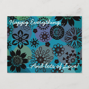Elegant Cute Boho Blommigt Mandala Mönster Söt Helg Vykort