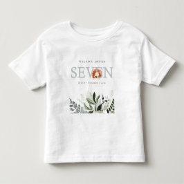 Elegant Cute Boho Lejon Foliage 7:e Sju födelsedag T Shirt