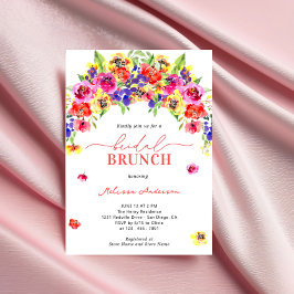 Elegant Cute Bright Colorful Blommigt Möhippa Brun Inbjudningar
