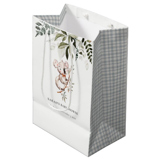 Elegant Cute Cudely Koala Foliage Baby Shower (Framsidan Vinklad)