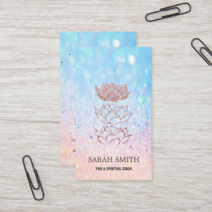 Elegant Cute Elegant Bokeh Diamonds Lotus Visitkort