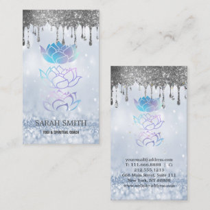 Elegant Cute Elegant Bokeh holografik Lotus Visitkort