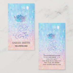 Elegant Cute Elegant Bokeh holografik Lotus Visitkort