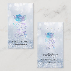 Elegant Cute Elegant Bokeh holografik Lotus Visitkort