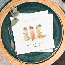 Elegant Cute Frukt Cocktail Orange Möhippa Pappersservett