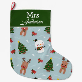 Elegant Cute God jul Mr. och Mrs. Stor Julstrumpa