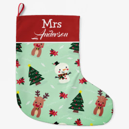 Elegant Cute God jul Mr. och Mrs. Stor Julstrumpa