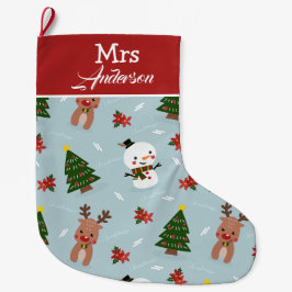 Elegant Cute God jul Mr. och Mrs. Stor Julstrumpa