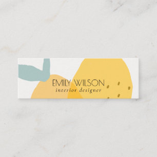Elegant Cute Gult Lemon Fruktig Citrus Bright Mini Visitkort
