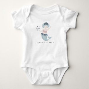 ELEGANT CUTE KIDS ROSA BLUE  LITE SJÖJUNGFRU T SHIRT