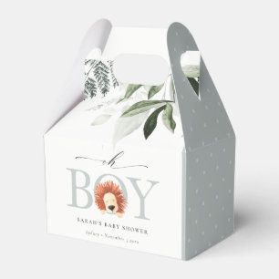 Elegant Cute Lejon Foliage Oh Boy Baby Shower Presentaskar