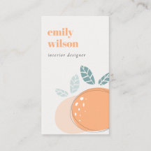 Elegant Cute Orange Abstrakt Bold Fruktig Citrus