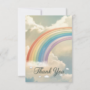Elegant Cute Rainbow and Clouds Tack Kort
