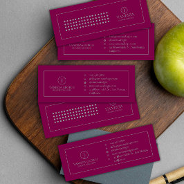 Elegant Cute Red Modern Monogram-Anpassningsbar Mini Visitkort