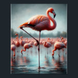 Elegant, Cute rosa Flamingo wall deco Poster<br><div class="desc">Elegant, söt rosa Flamingo Painting som omformar ditt utrymme. Den här fantastiska teckningen fångar upp flamingosens skönhet och elegans, med levande rosa som ger liv. Perfekt för modernt och elektriskt insida. Den här målningen ger din dekoration en aning naturinspirerad sofistikering. Utöka ditt hem eller kontor med det här öga-fångstande biet...</div>