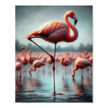 Elegant, Cute rosa Flamingo wall deco