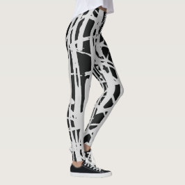 Elegant Cute Simple Black & White Leggings