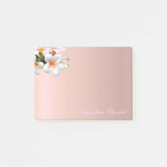 Elegant Cute Snyggt Girly Flowers Post-it Block (Framsida)