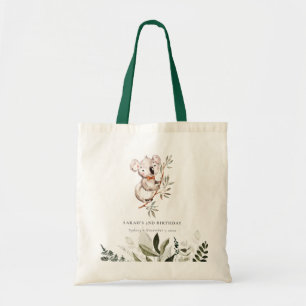 Elegant Cute Sömnig Koala Foliage i alla åldrar Tygkasse
