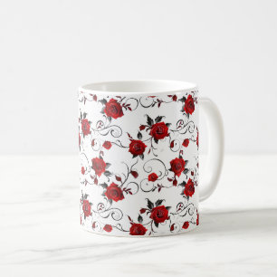 Elegant Cute Sophisticated Chic Romantic Blommigt Kaffemugg