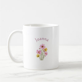 Elegant Cute Sophisticated Named Romantic Floral  Kaffemugg