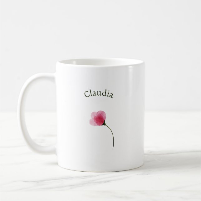 Elegant Cute Sophisticated Rustic Romantic Floral  Kaffemugg (Vänster)