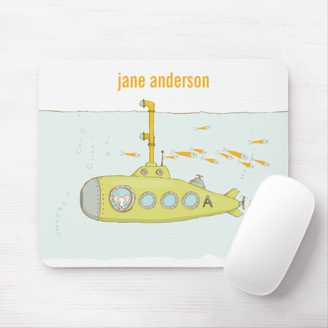 Elegant Cute Subwater Fish Monogram Musmatta (Med mus)