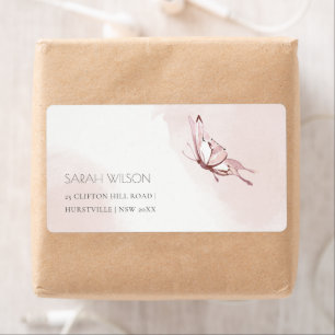 ELEGANT CUTE WATERCOLOR BUTTERFLY ADRESS LA FRAKTSEDEL