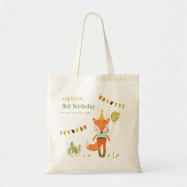 Elegant Cute Woodland Roligt Party Fox Barns födel Tygkasse