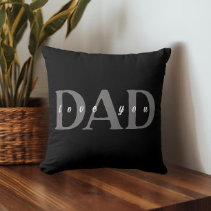 Elegant DAD Love You Svart Kudd Kudde