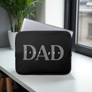 Elegant DAD Love You Svart Laptop Fodral