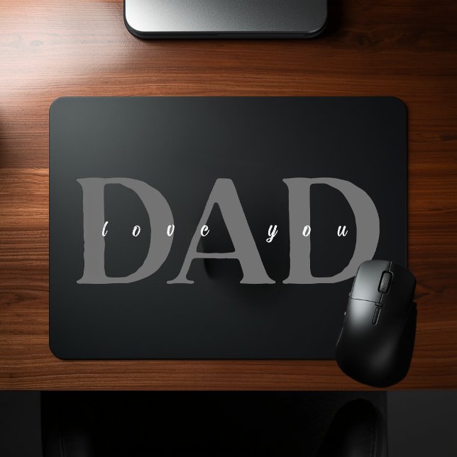 Elegant DAD Love You Svart Musmatta (Skapare uppladdad)
