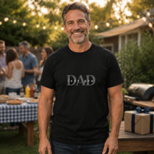 Elegant DAD Love You Svart T-Shirt