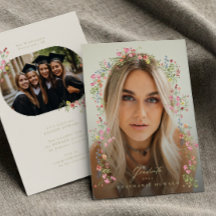 elegant daety blommigt Arch vår-foto studenten