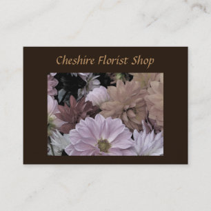 Elegant Dahlia Flowers Florist Visitkort