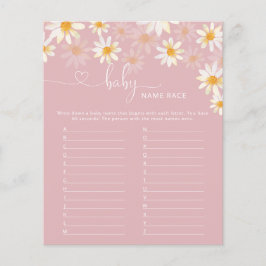 Elegant Daisy Baby Tävling Baby Shower Game Namn