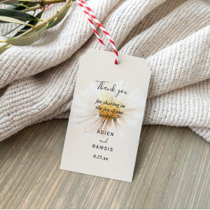 Elegant Daisy Bröllop Gift Märkre Presentetikett