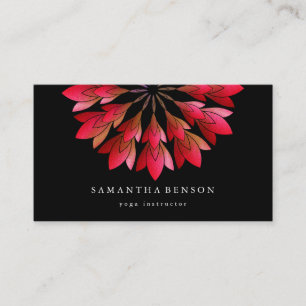 Elegant Daisy Flower Logo Yoga Visitkort